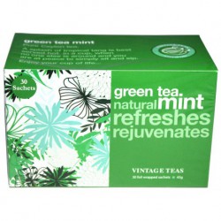 Vintage Teas Zelený čaj s mätou, 30ks