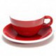 Acme & Co EVO Cappuccino šálka s podšálkou červená, 190ml