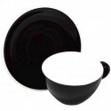 Acme & Co EVO Cappuccino šálka s podšálkou čierna, 190ml