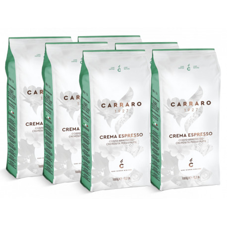 Carraro Crema Espresso 6x1kg, zrnková káva