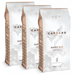 Carraro Super Bar 3x1kg, zrnková káva