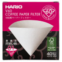 Hario Papierové filtre pre Dripper V60-01, 40ks