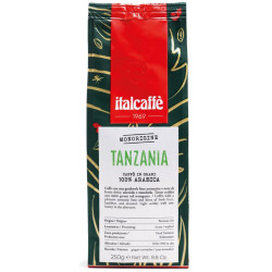 Italcaffé Tanzania 250g, zrnková káva Hmotnosť balenia-250 g Druh kávy-Odrodová 100% Arabika Krajina pôvodu-Tanzánia