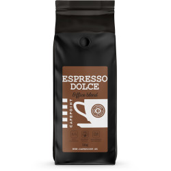 Cafepoint Office Blend Espresso Dolce 1kg, zrnková káva Krajina pôvodu-Rôzna Hmotnosť balenia-1 kg Druh kávy-Zmes Arabiky a Robusty Pomer Arabiky a Robusty v kávovej zmesi-90% Arabika a 10% Robusta