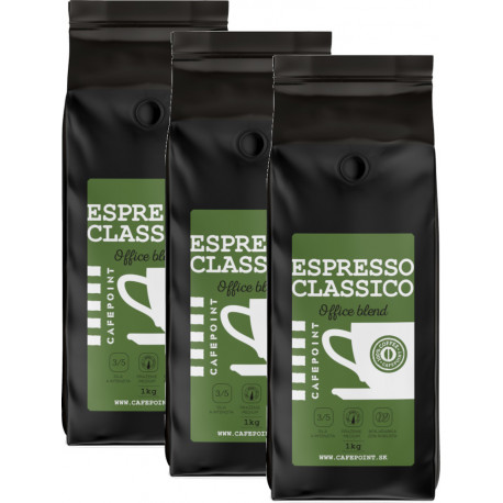 Cafepoint Office Blend Classico 3x1kg, zrnková káva